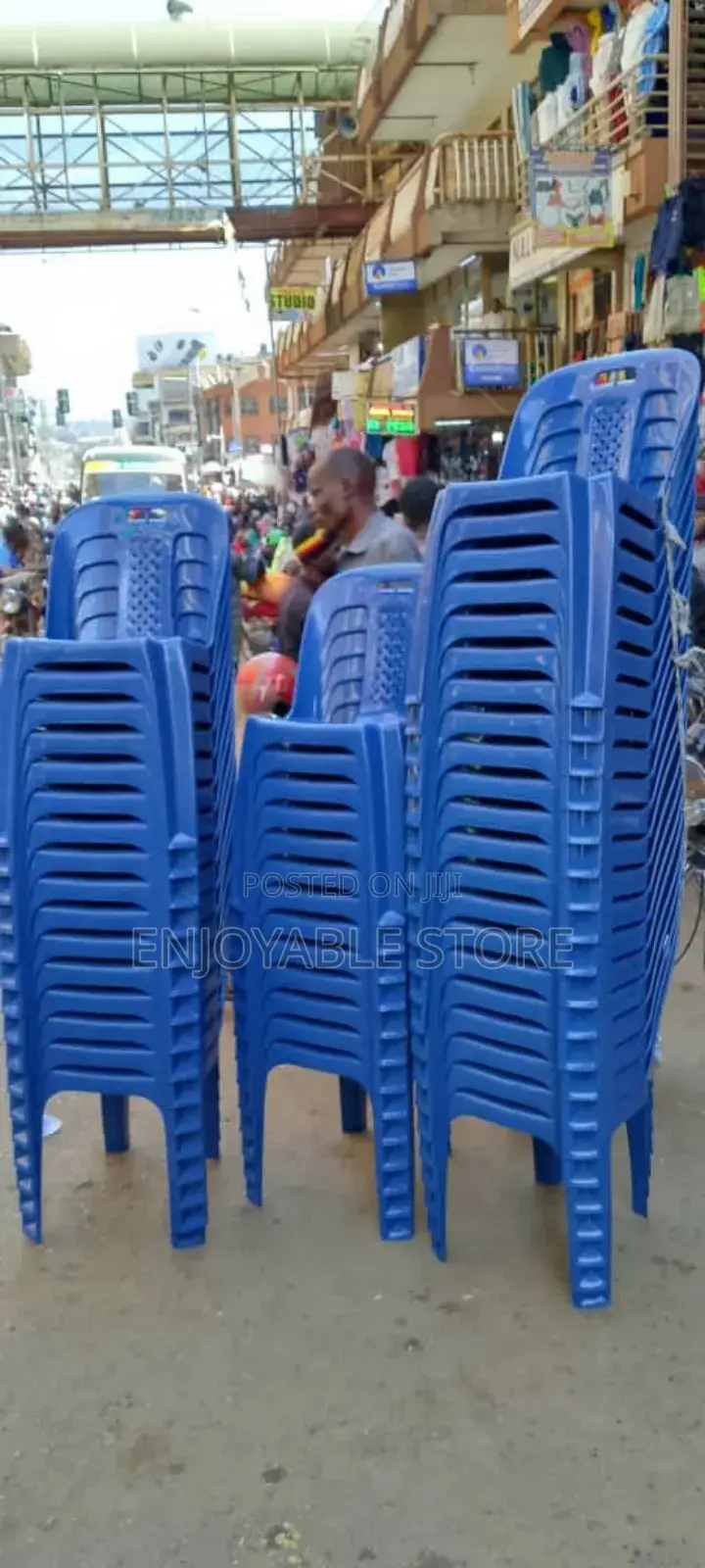 Portable Plastic Chairs Plastic Chairs(Blue)