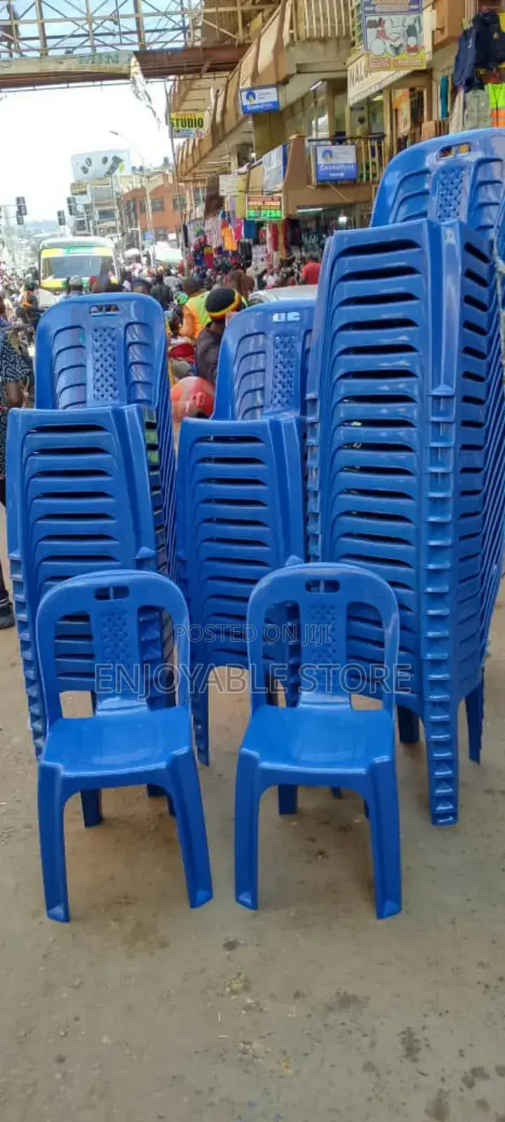 Portable Plastic Chairs Plastic Chairs(Blue)