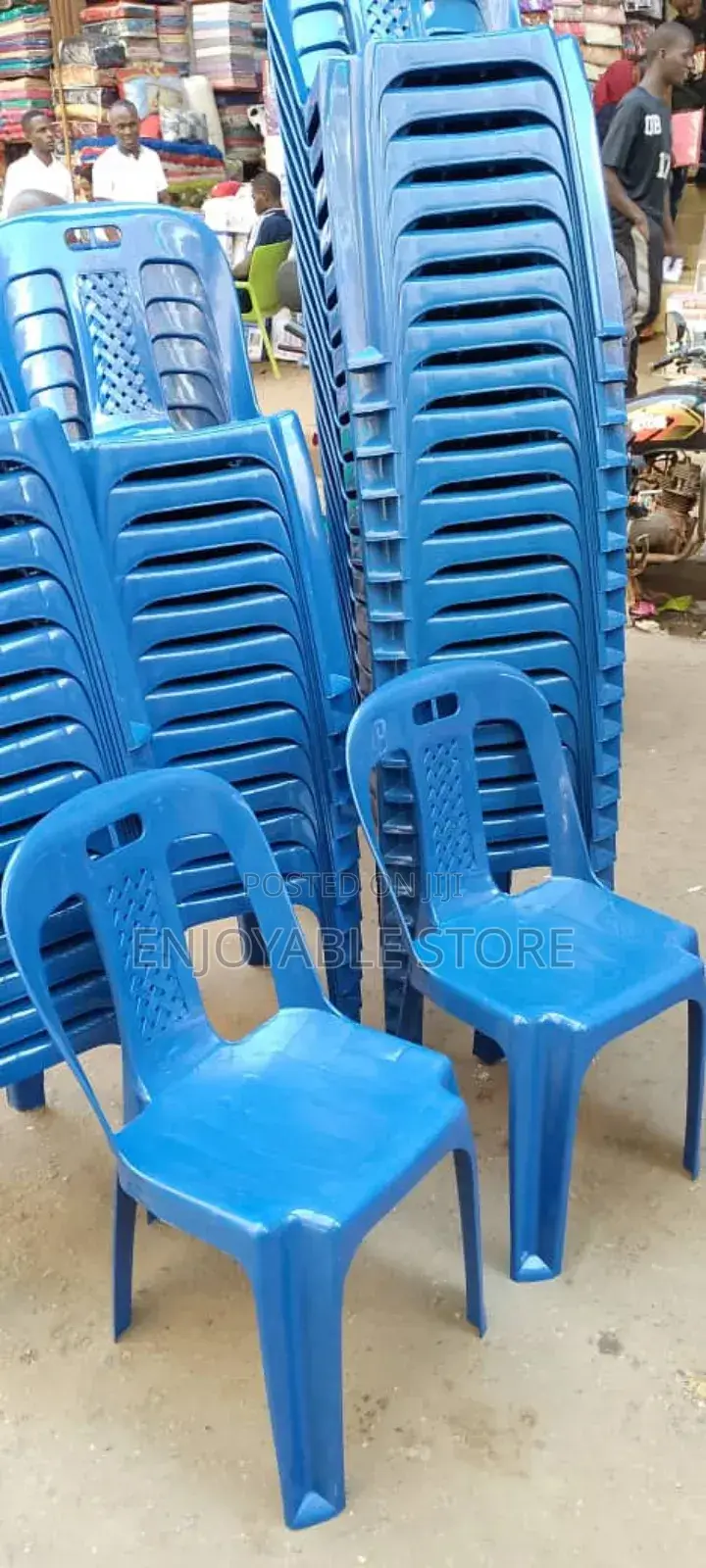 Portable Plastic Chairs Plastic Chairs(Blue)