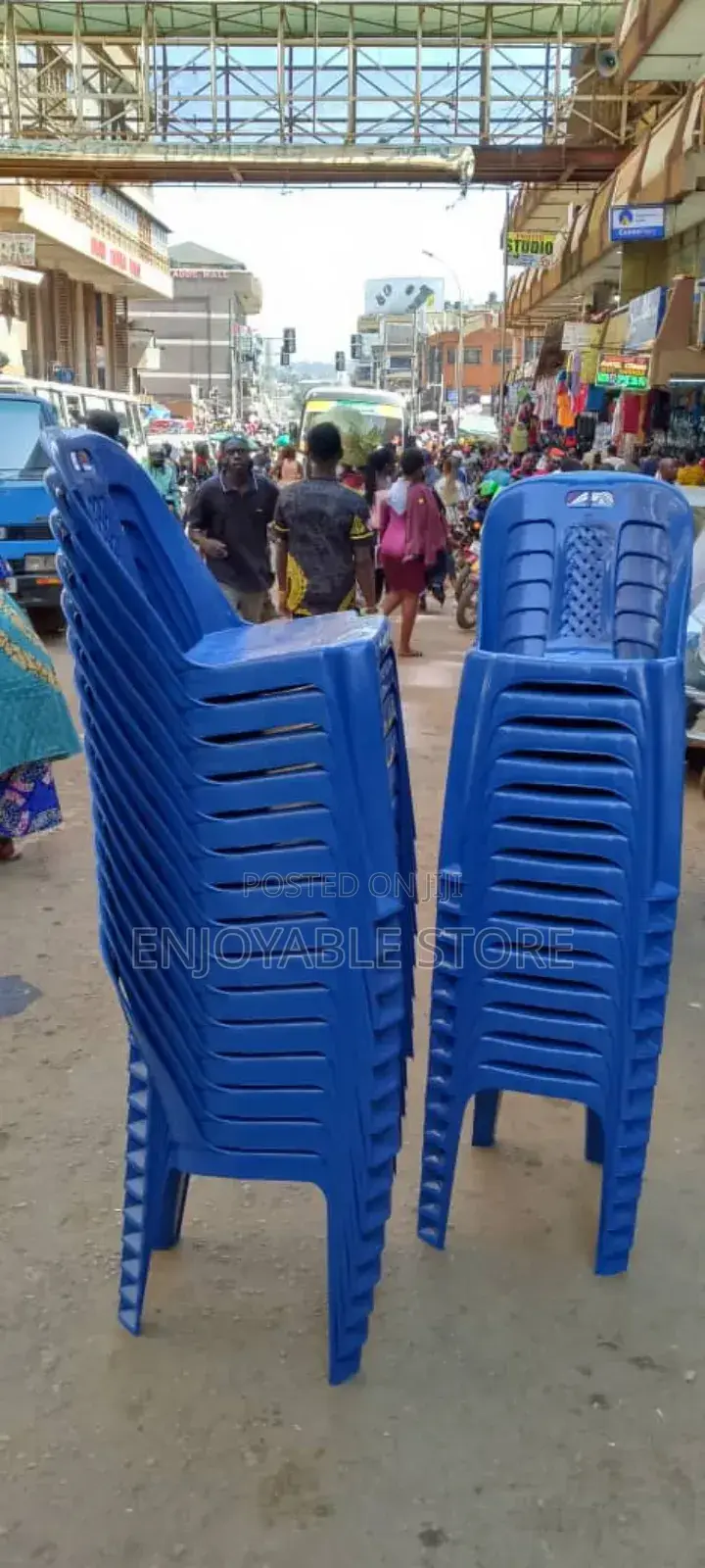 Portable Plastic Chairs Plastic Chairs(Blue)