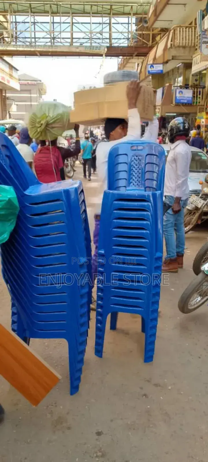 Portable Plastic Chairs Plastic Chairs(Blue)