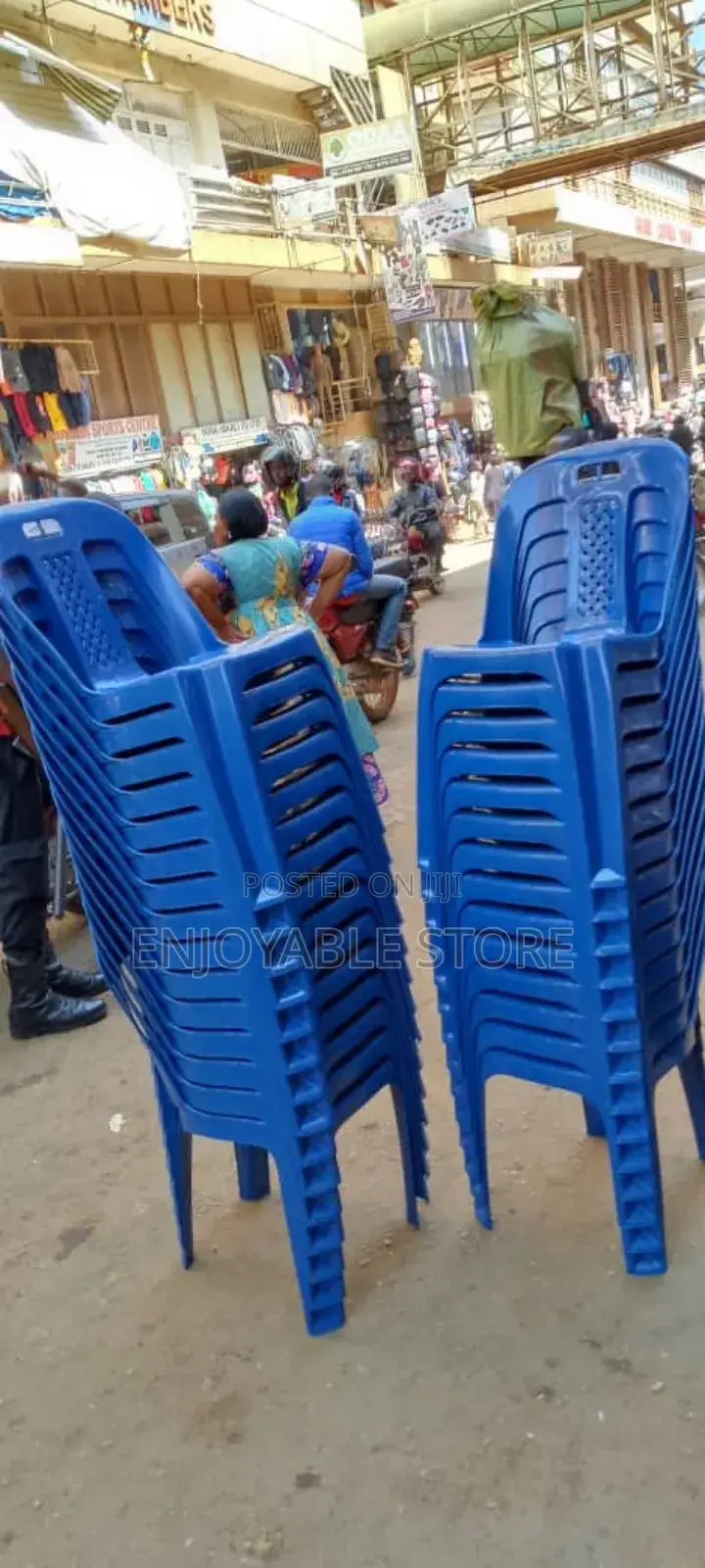 Portable Plastic Chairs Plastic Chairs(Blue)