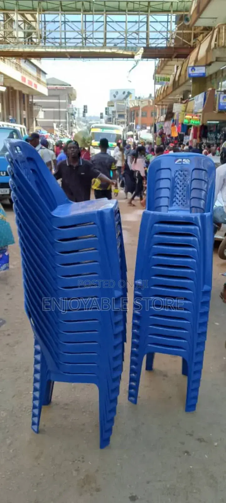 Portable Plastic Chairs Plastic Chairs(Blue)