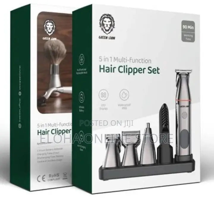 Green Lion 5 in 1 Multi-Function Hair Clipper Set