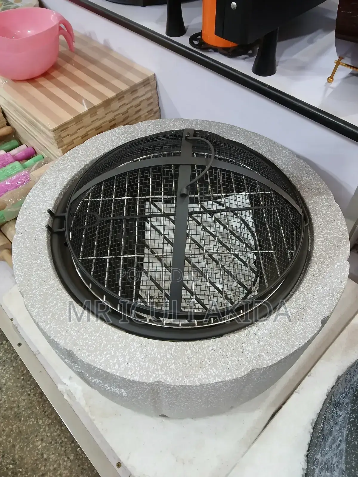 Outdoor Round Ground Grill Yard Charcoal Fire Pit Bowl