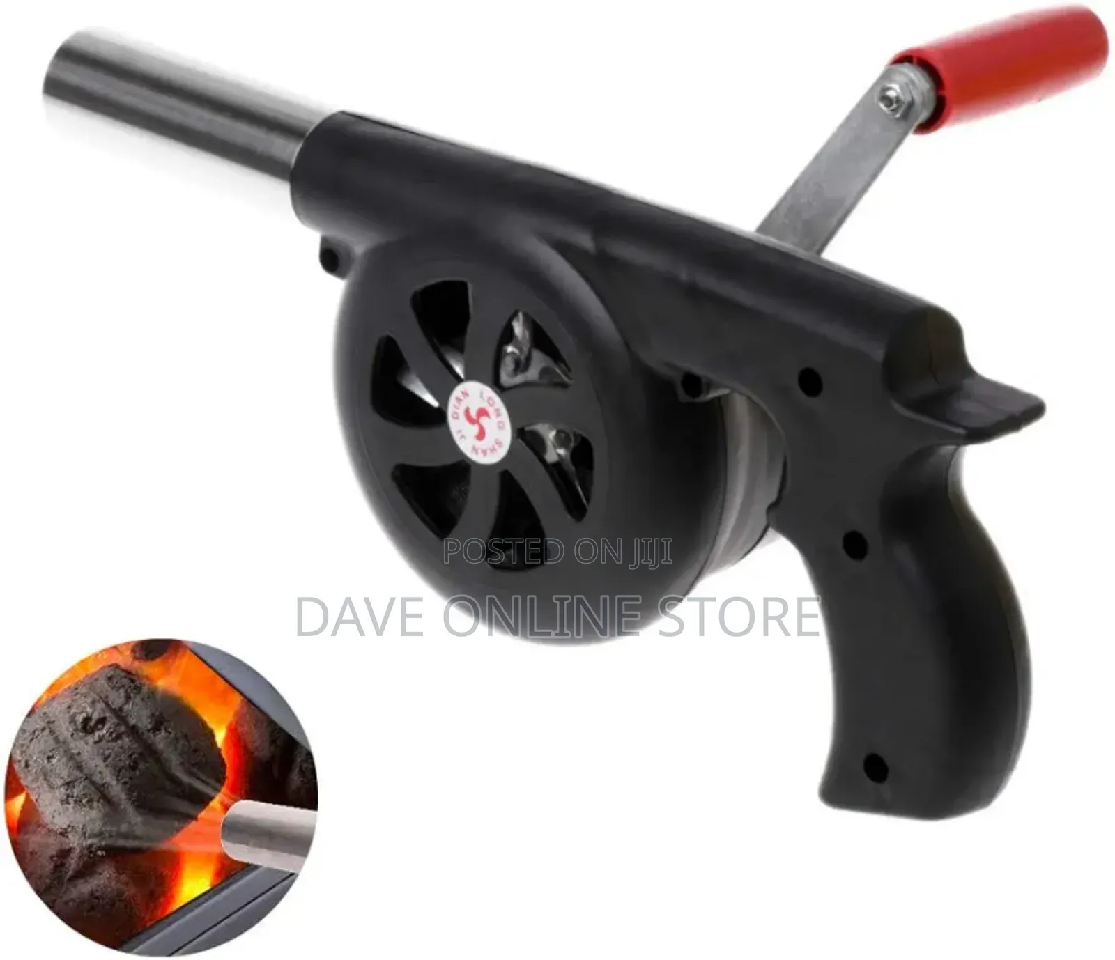 Manual Air Blower, Black, for Fire Starters, , BBQS