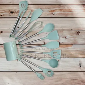 11 PCS Silicone Utensils Set Food Grade Steel for Cooking