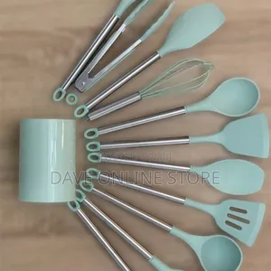 11 PCS Silicone Utensils Set Food Grade Steel for Cooking