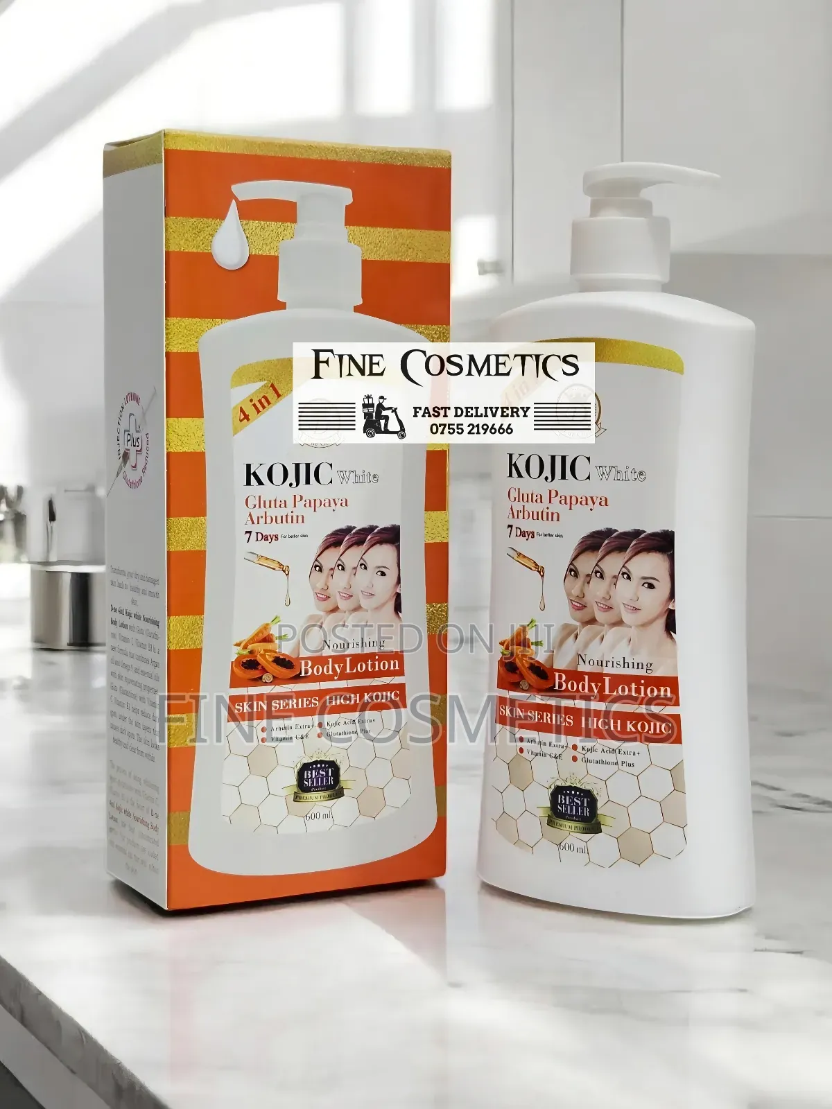 NEW KOJIC WHITE Glutathione 7days Skin Whitening Lotion