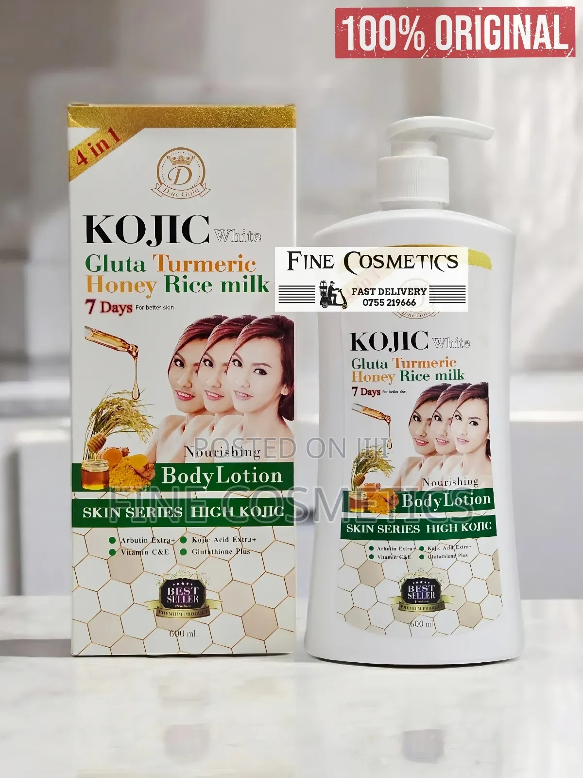 NEW KOJIC WHITE Glutathione 7days Skin Whitening Lotion