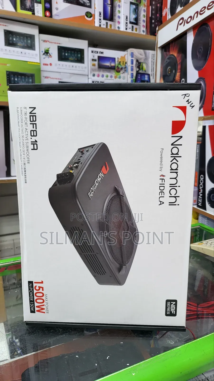 Nakamichi 1500W Car Underseat Subwoofer