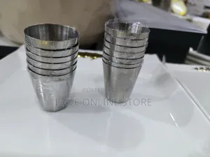 Dozen Stainless Steel Small Shot Glasses