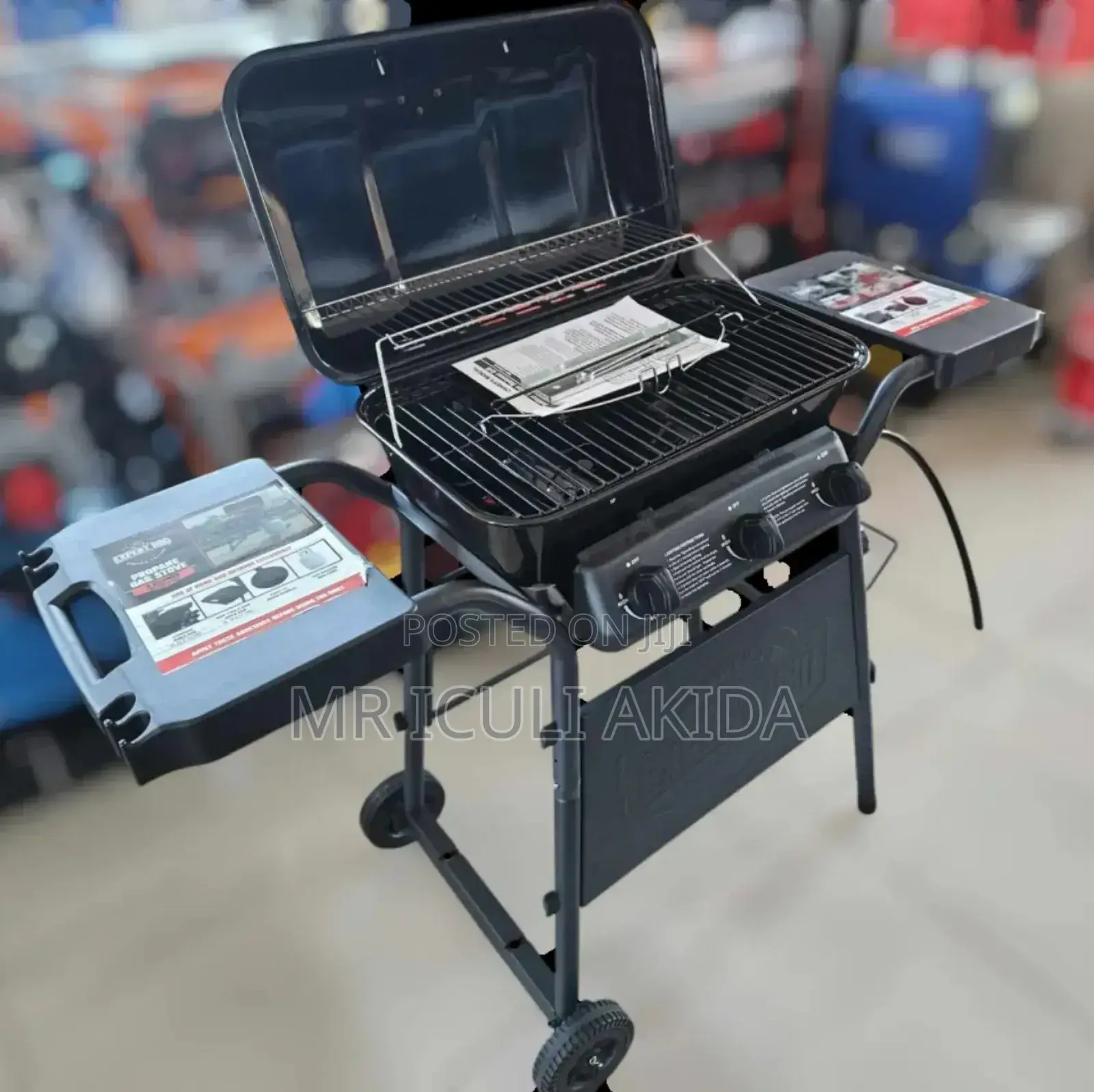 3burner Commercial Outdoor Propane Gas BBQ Roasting Grill
