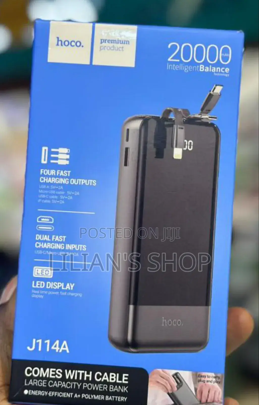 Durable Hoco 20000mah Large Capacity Power Bank