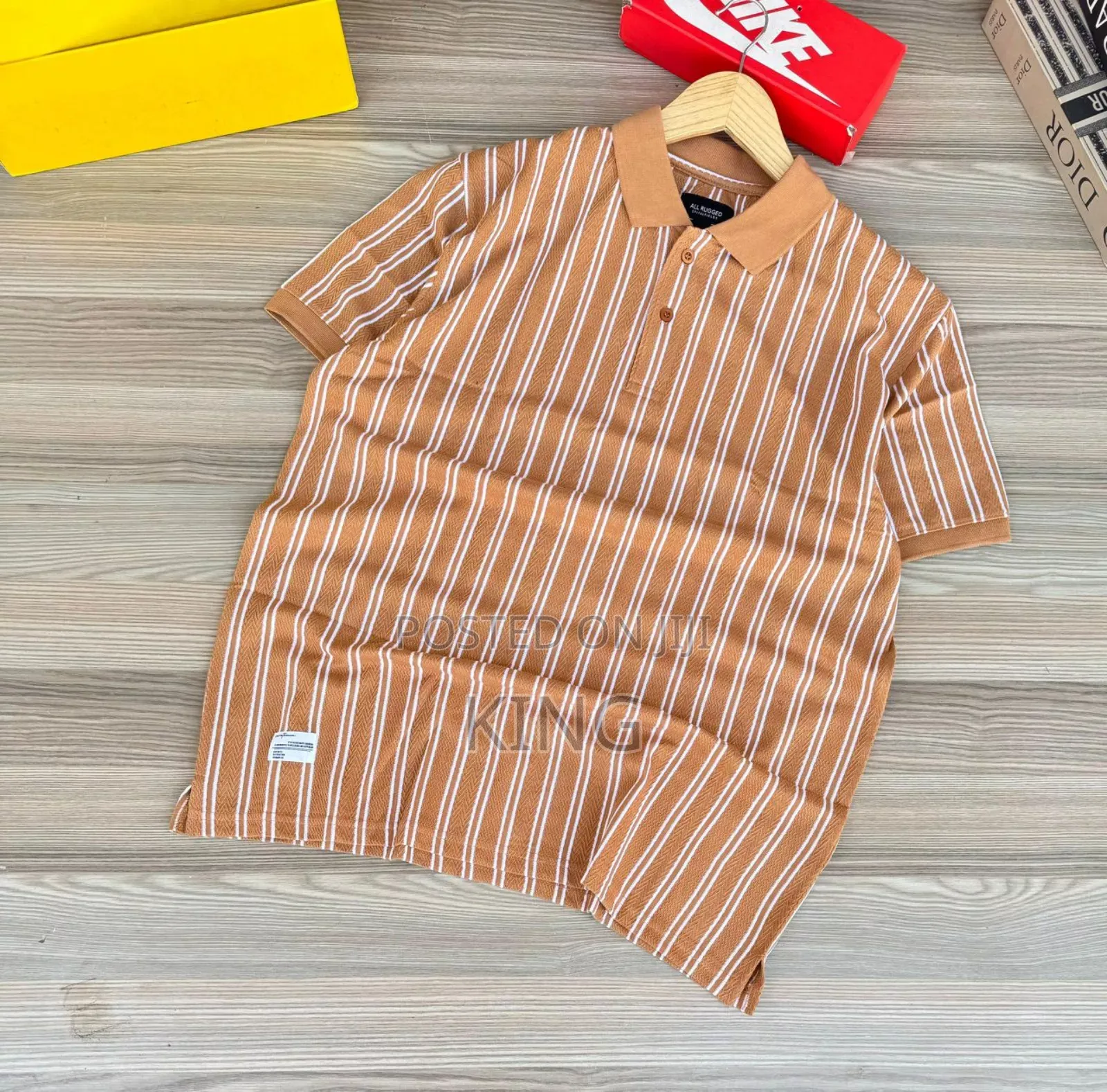 Harmony Collar Stripes T-Shirt