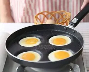 4 Round Holes Non-Stick Frying Pan