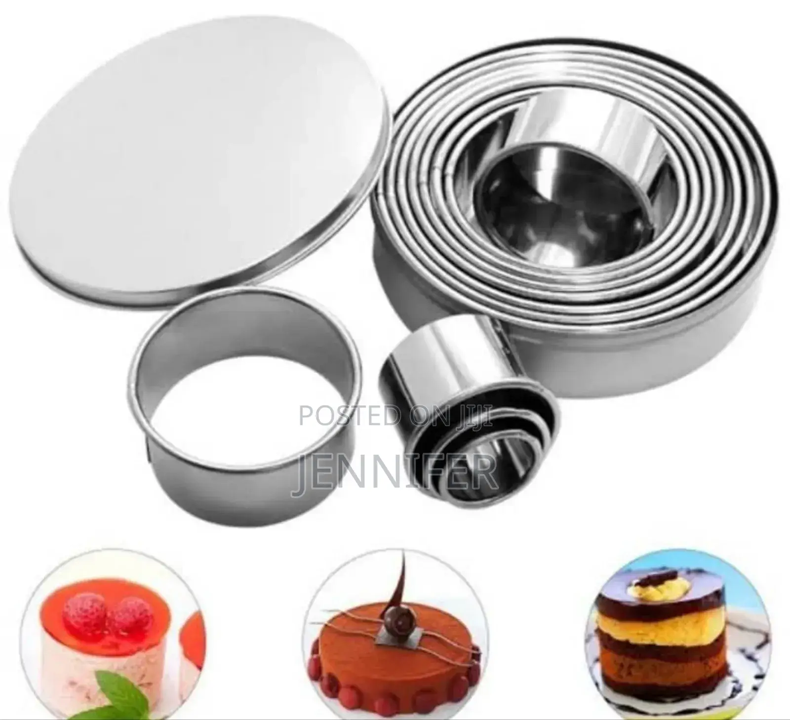 12 PCS Round Stainless Steel Cookie Cutters