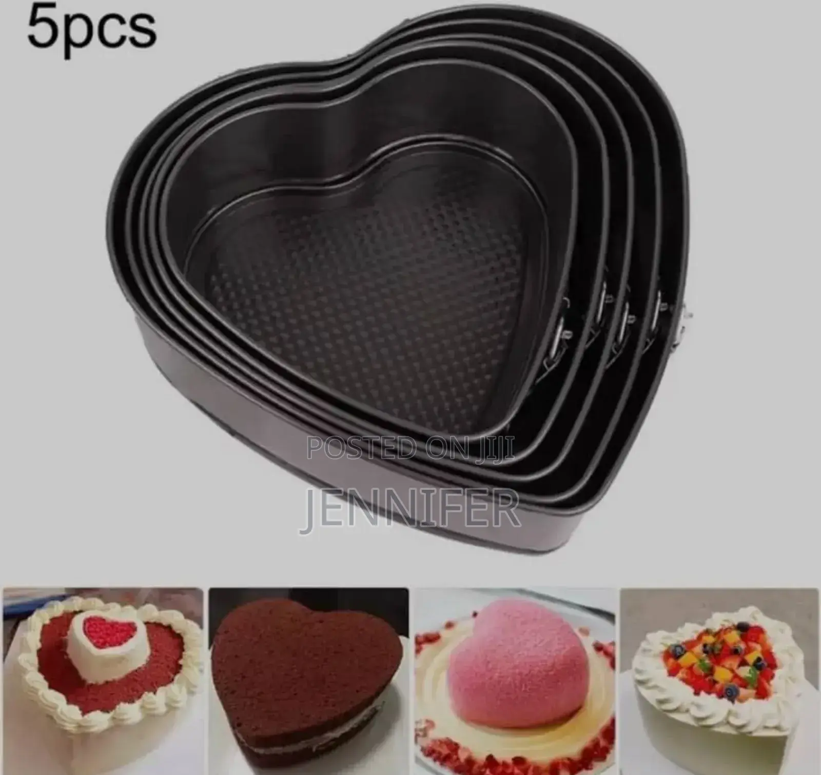 Heart Shaped Cake Molds 5PCS