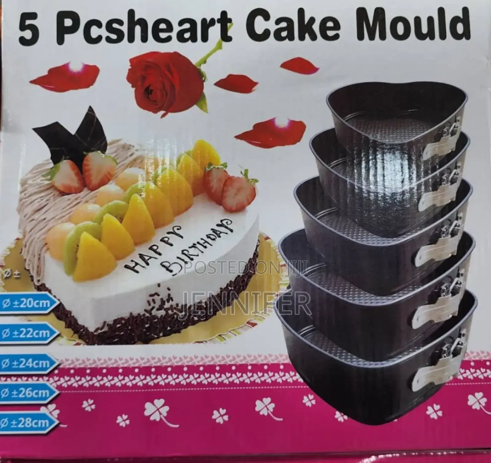 Heart Shaped Cake Molds 5PCS
