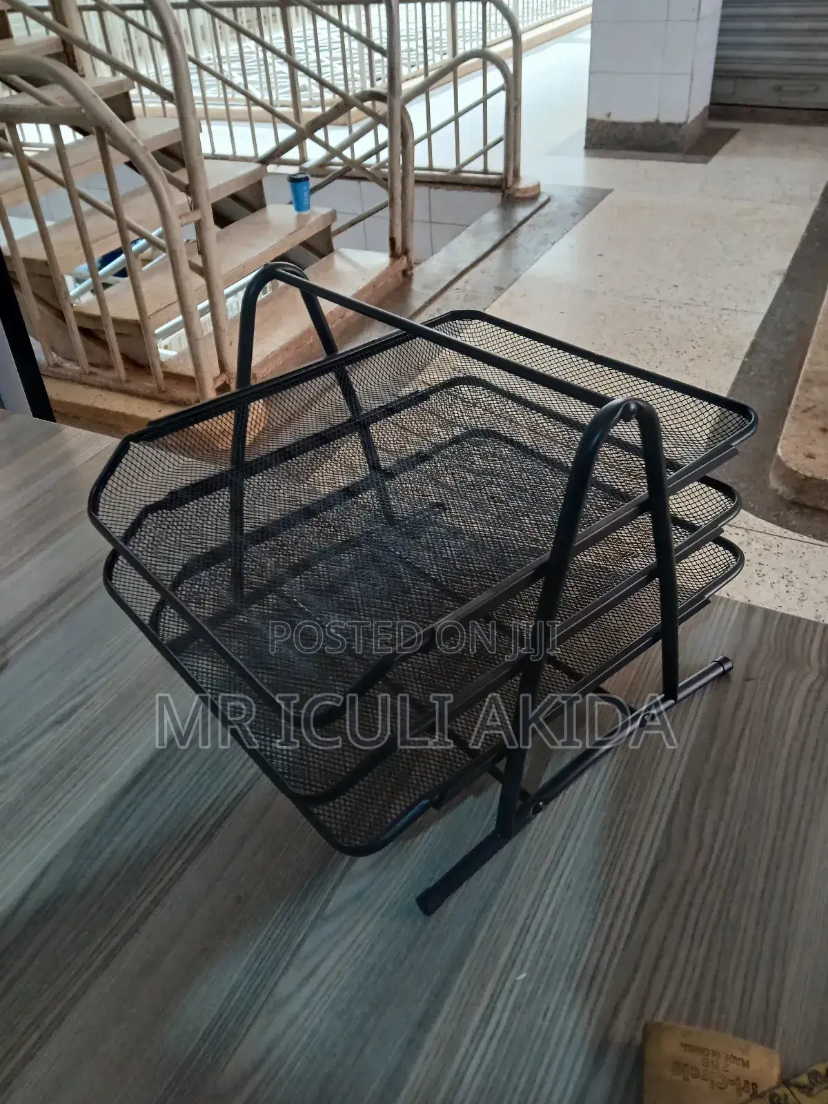 Black Stainless Steel 3tier Document File Storage Rack