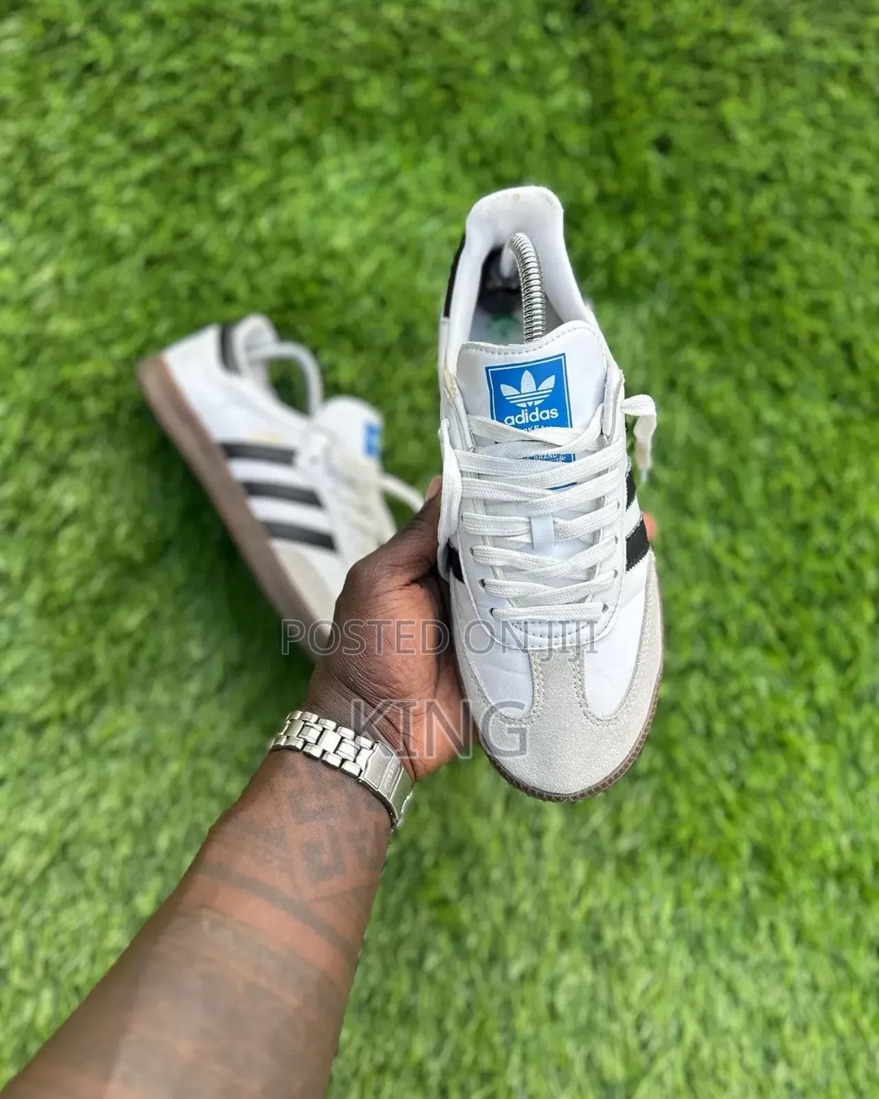 Solid Adidas Samba OG "White Black"