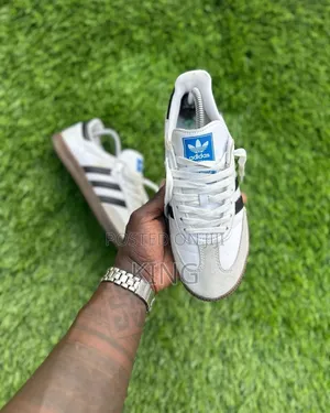 Solid Adidas Samba OG "White Black"