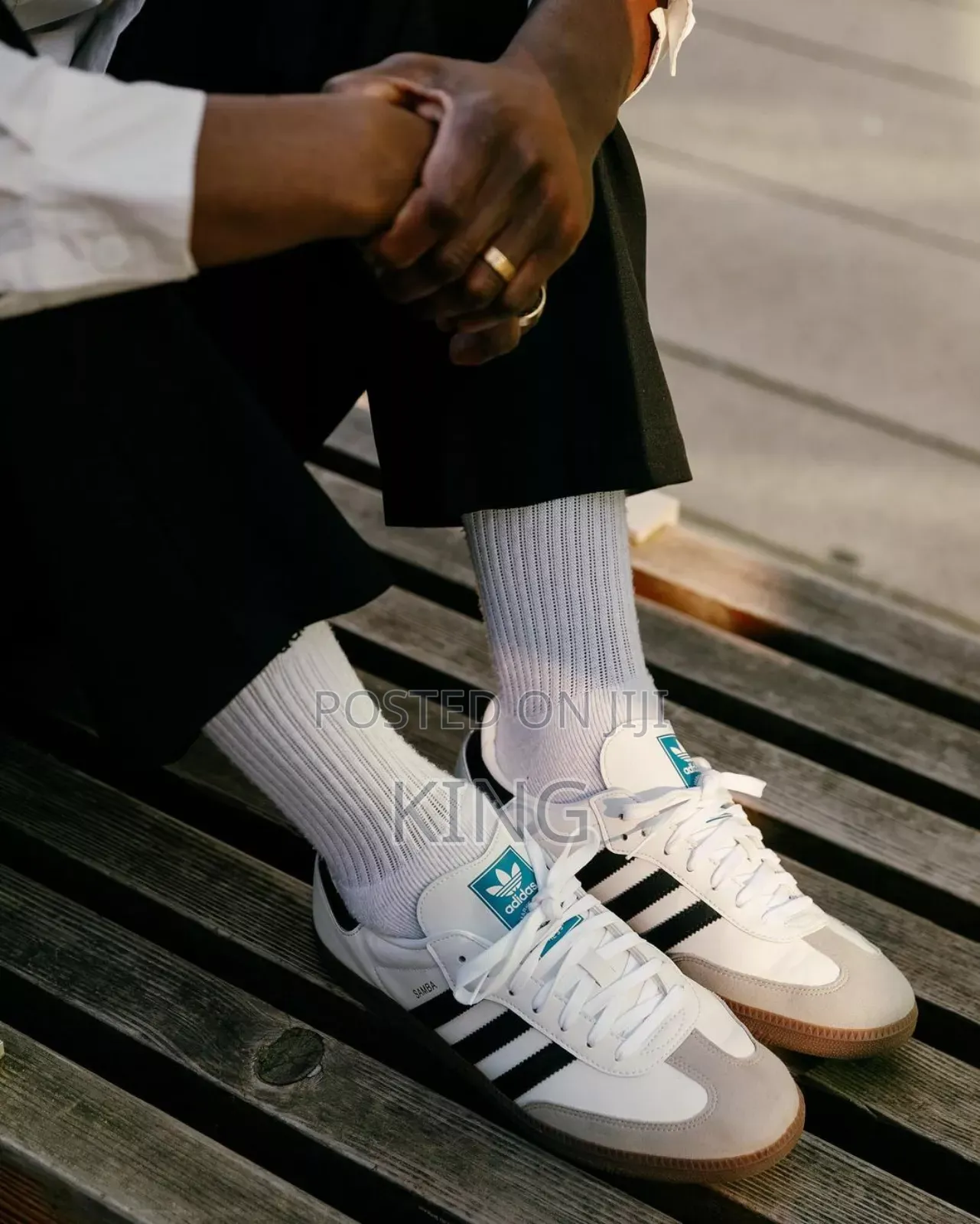 Rugged Adidas Samba OG "White Black"