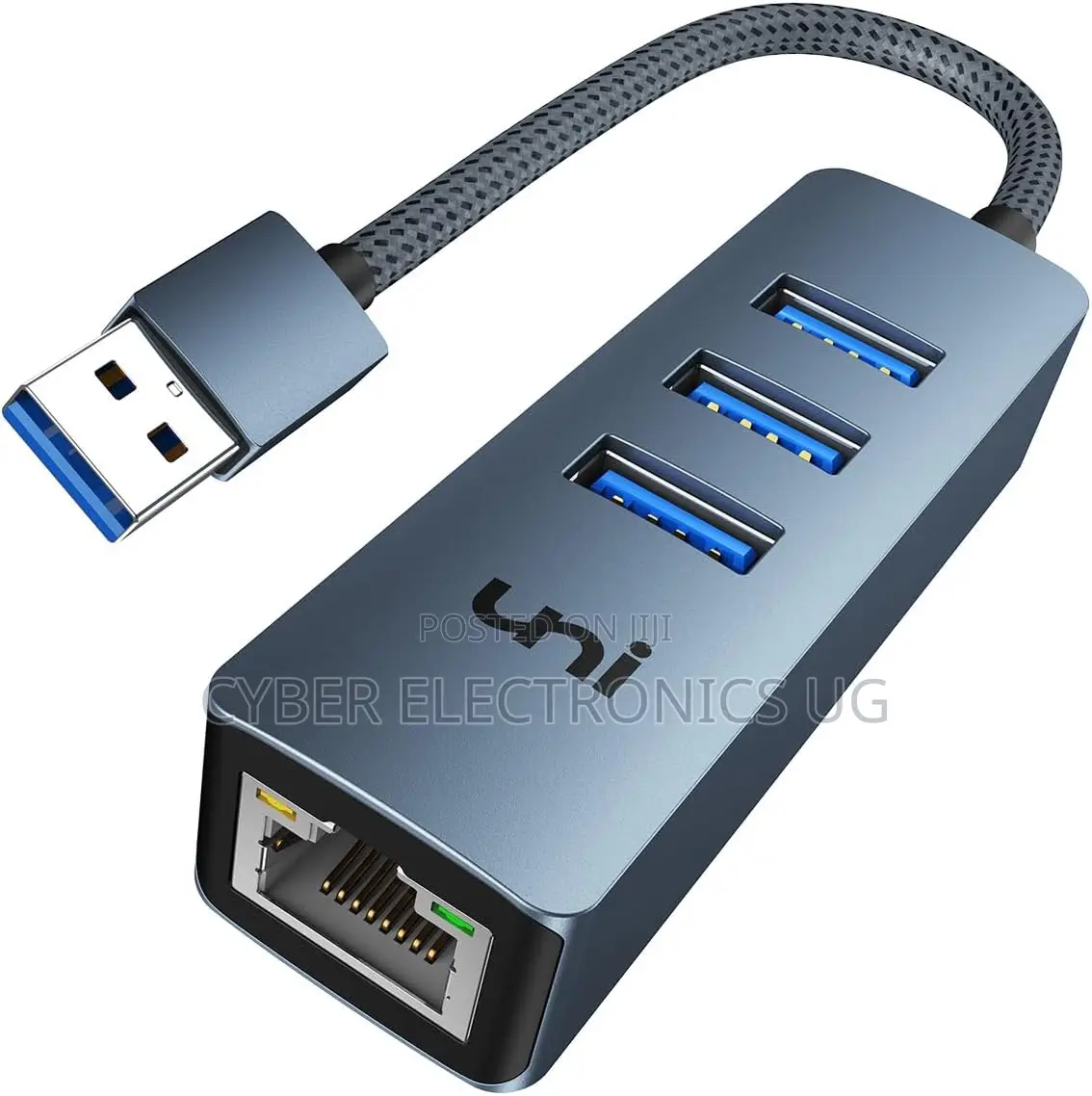 USB 3.0 to Ethernet Adapter With 3 Port Usb Hub