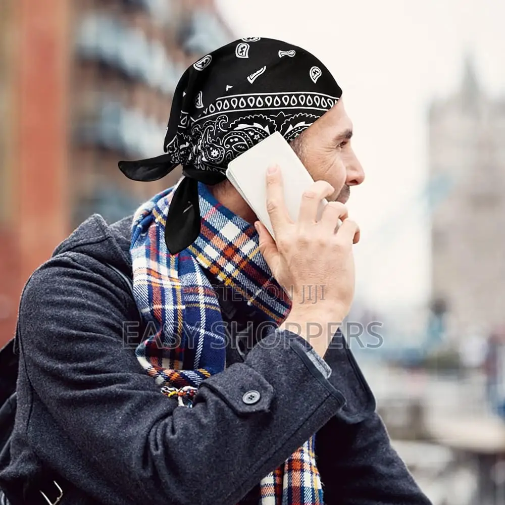 Unisex 100% Cotton Multi-Purpose Bandana Head Wrap Headband