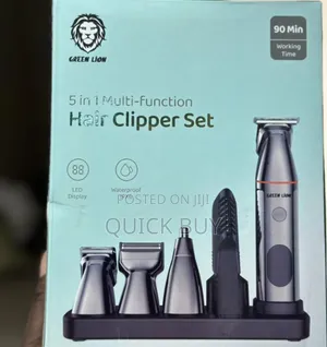 Ultimate Green Lion 5 in 1 Multifunction Hair Clipper Set