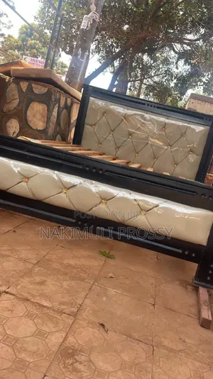 5by6 Cream Leather Bed 5by6 Bed