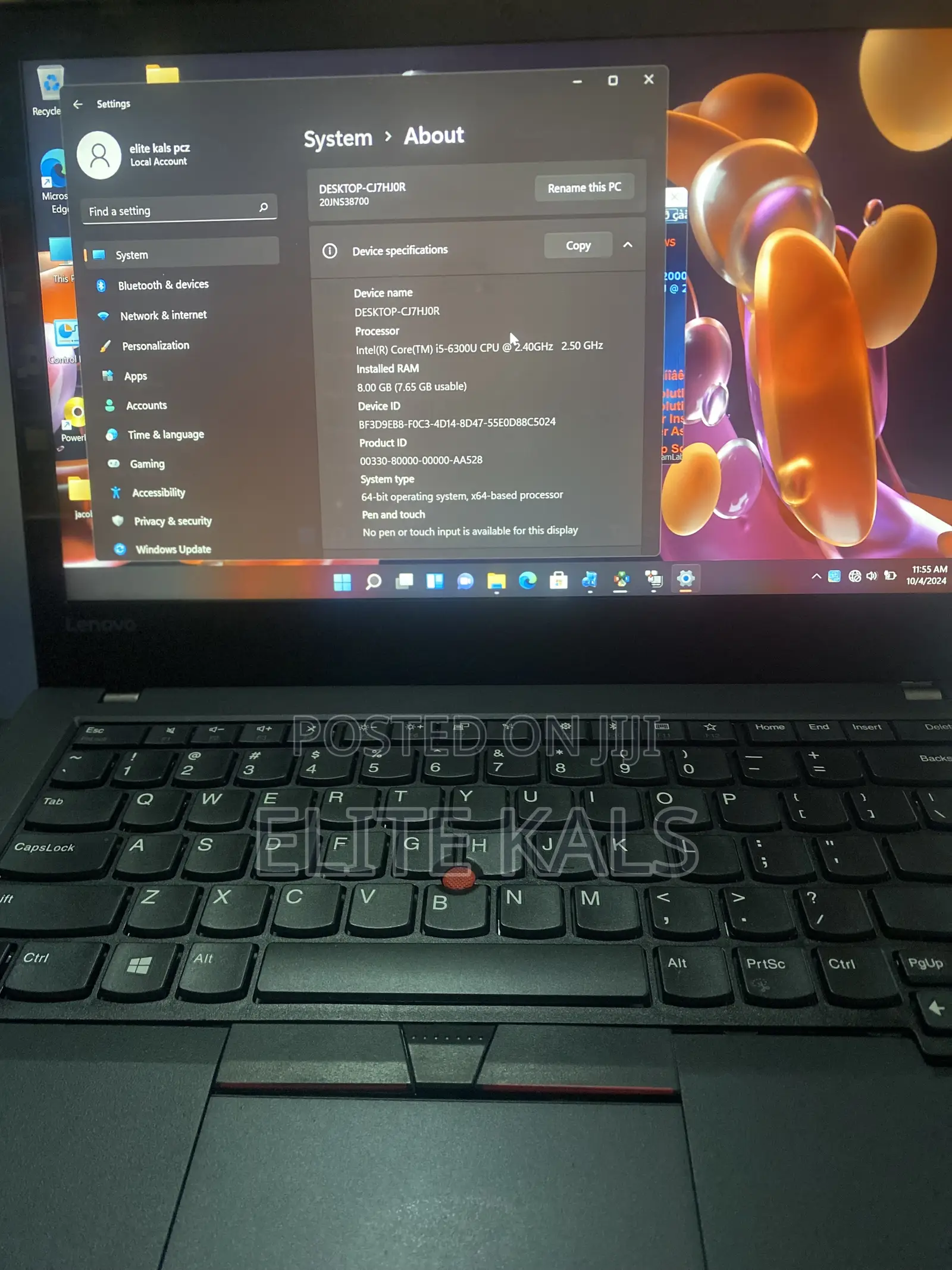 Laptop Lenovo ThinkPad T470 8GB Intel Core I5 SSD 256GB