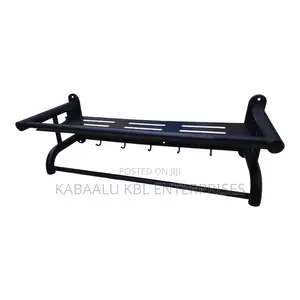 Towel Racks Black and Silver