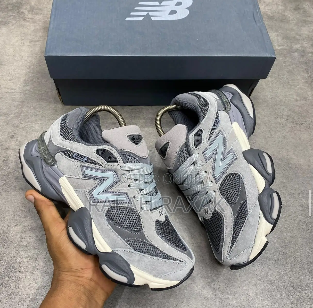 Original Grey Suede New Balance 9060 Casual Sneakers