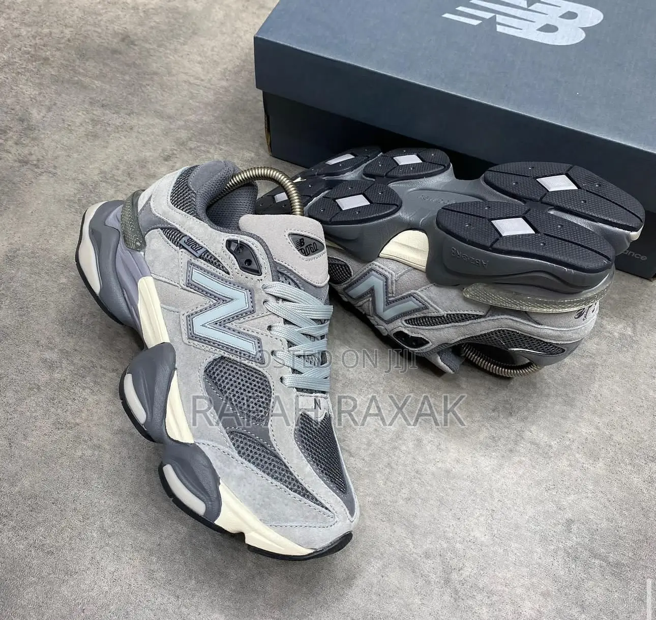 Original Grey Suede New Balance 9060 Casual Sneakers