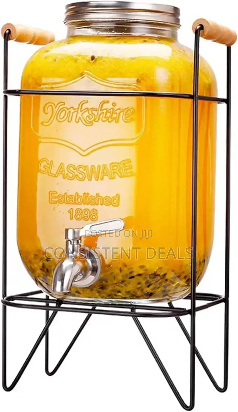 Glass Beverage Dispenser/ Juice Dispenser Jar