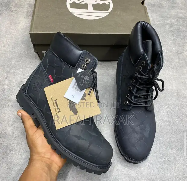Original Black Waterproof Supreme X Timberland 6 Inc Boots in