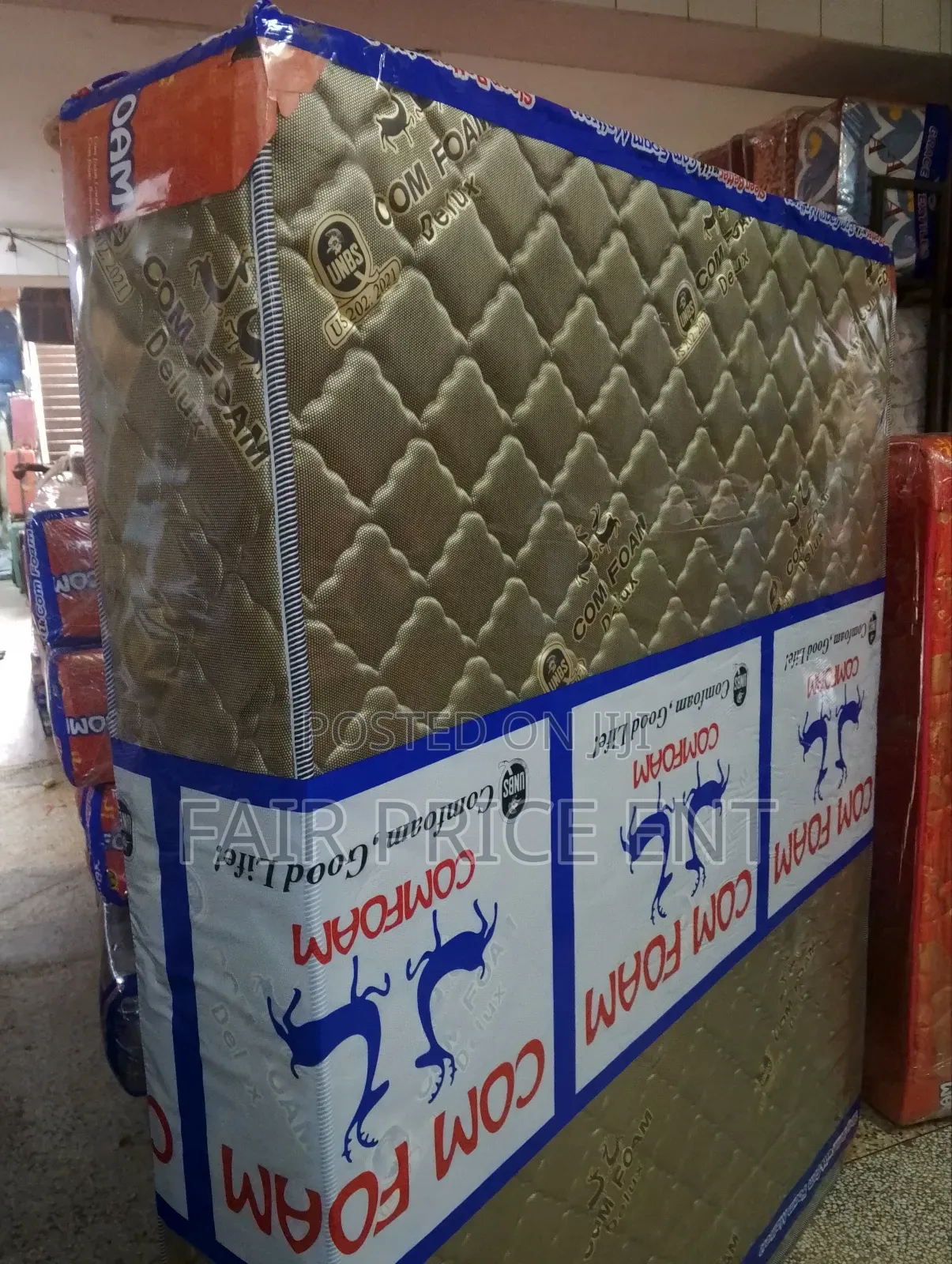 Quilted Density Mattress. 5*6*8inches.( Brown)