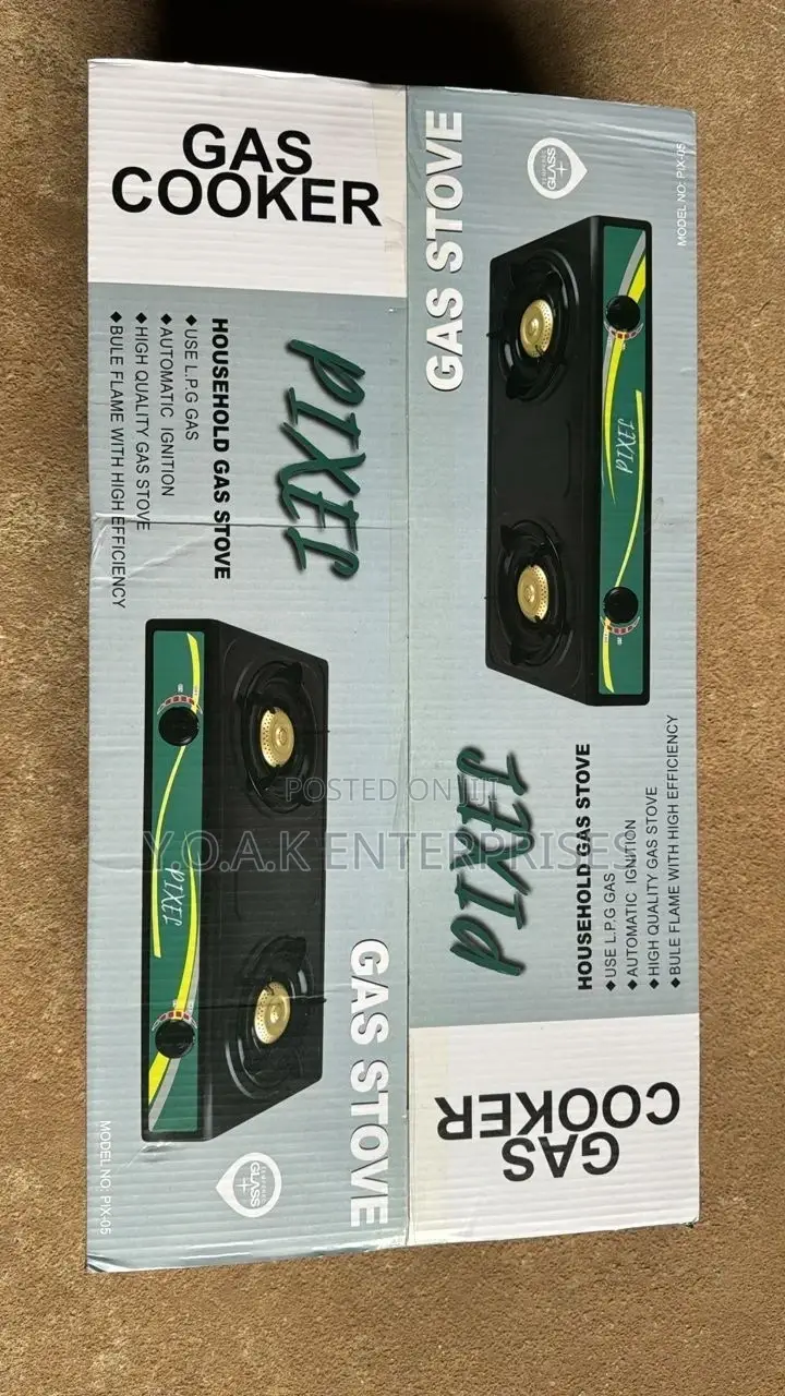 Pixel Glass Gas Burner Double