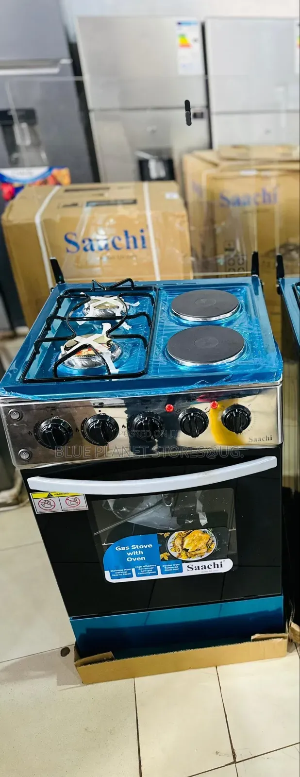 Saachi 2+2 Auto Cookers With Gas Oven \\ 50cm × 50cm \\ Nl-Gas-6363hp