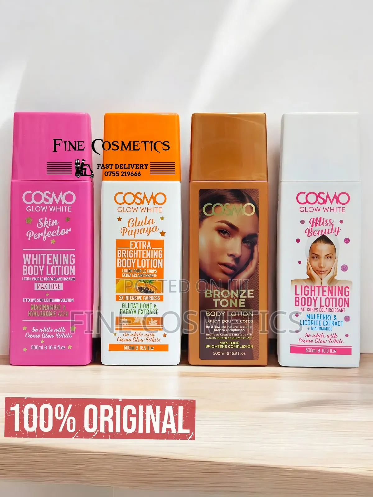 COSMO BODY LOTIONS | Bronztone Skin Whitening Gluta Papaya