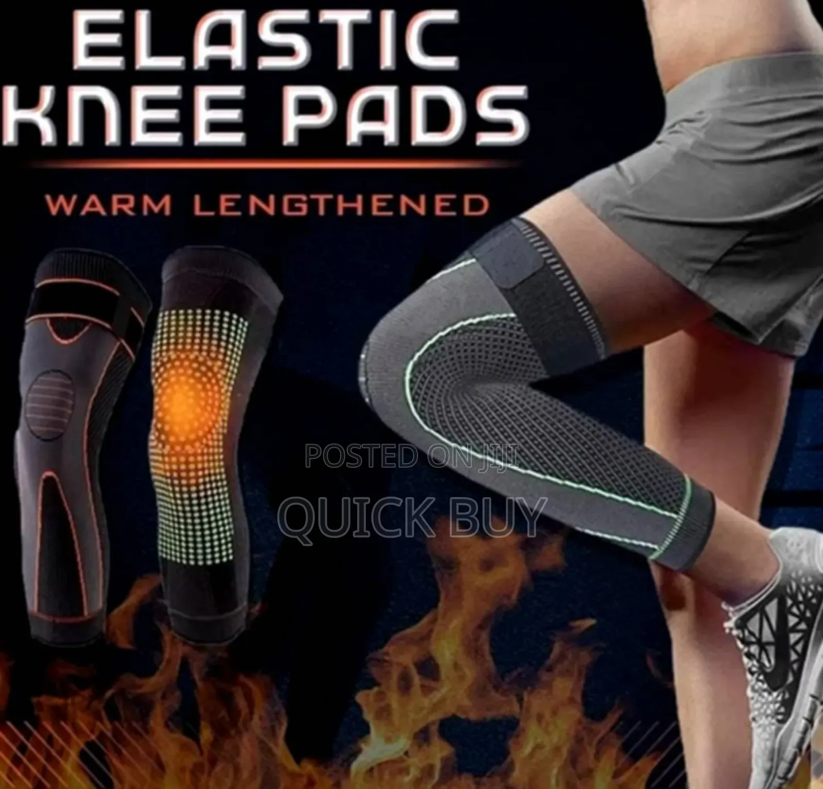 Quality Athletics Knee Compressive Sleeve Support Knee Pads