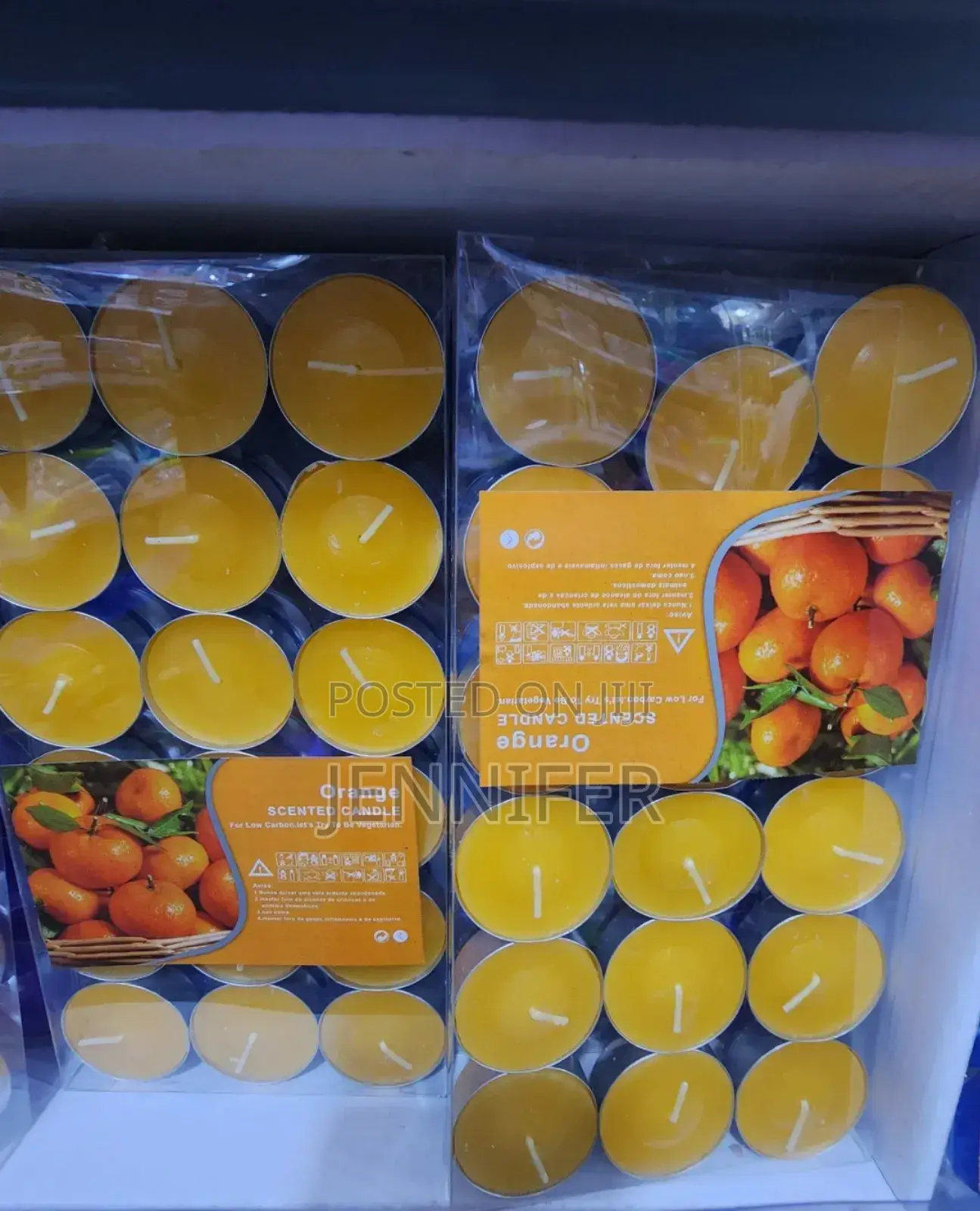 18pcs Romantic Orange Scented (Aroma) Candles
