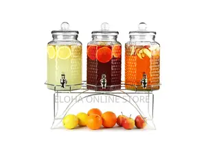 Set of 3 - Beverage Dispenser With Stand