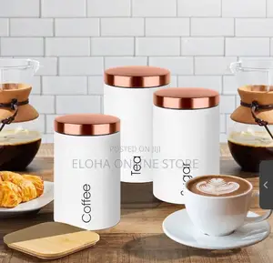 3-Piece Canister Set Perfect for Storing Sugar,