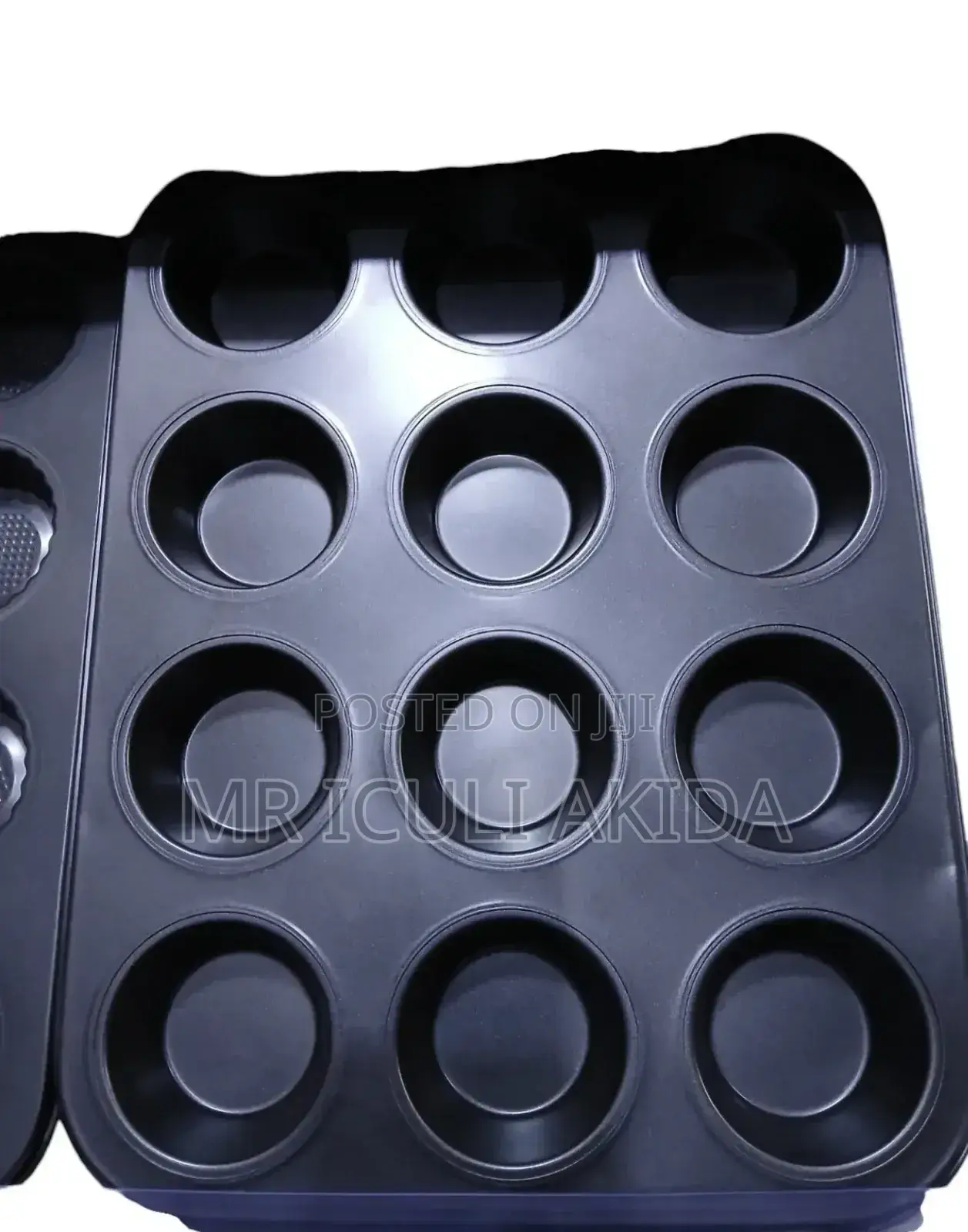 12pcs Peach Plain Nonstick Muffin Molds Baking Pan WTH Holes