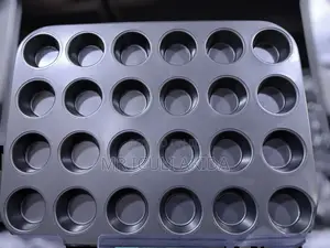 24pcs Peach Plain Nonstick Muffin Molds Baking Pan WTH Holes
