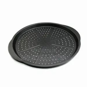 15inch Nonstick Crisper Black Cake Mold Pizza Pan Tray