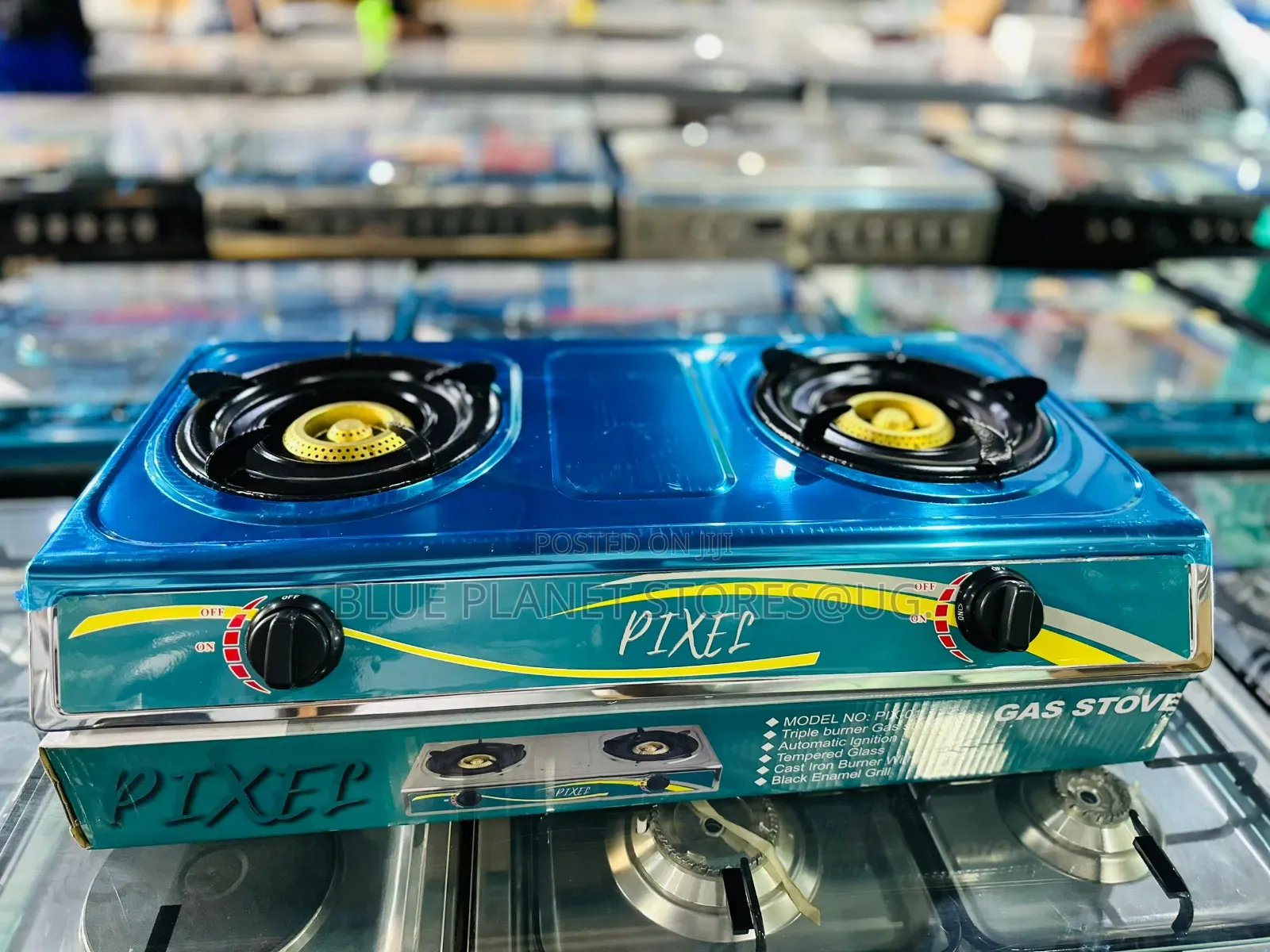 PIXEL Double Gas Burners/Stoves \\ Stainless Steel \\ PIX-01