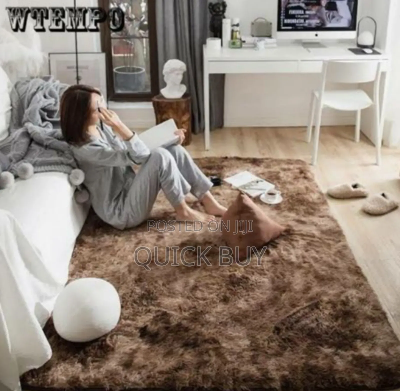 Elegant Fashion Premium Large Centre Fluffy Carpet 2m×3m